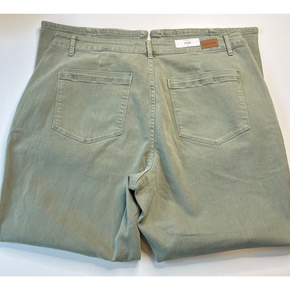 Judy Blue Greenwich High Rise Front Seam Stretch Denim Jean Women 22W Sage Green - Picture 12 of 16